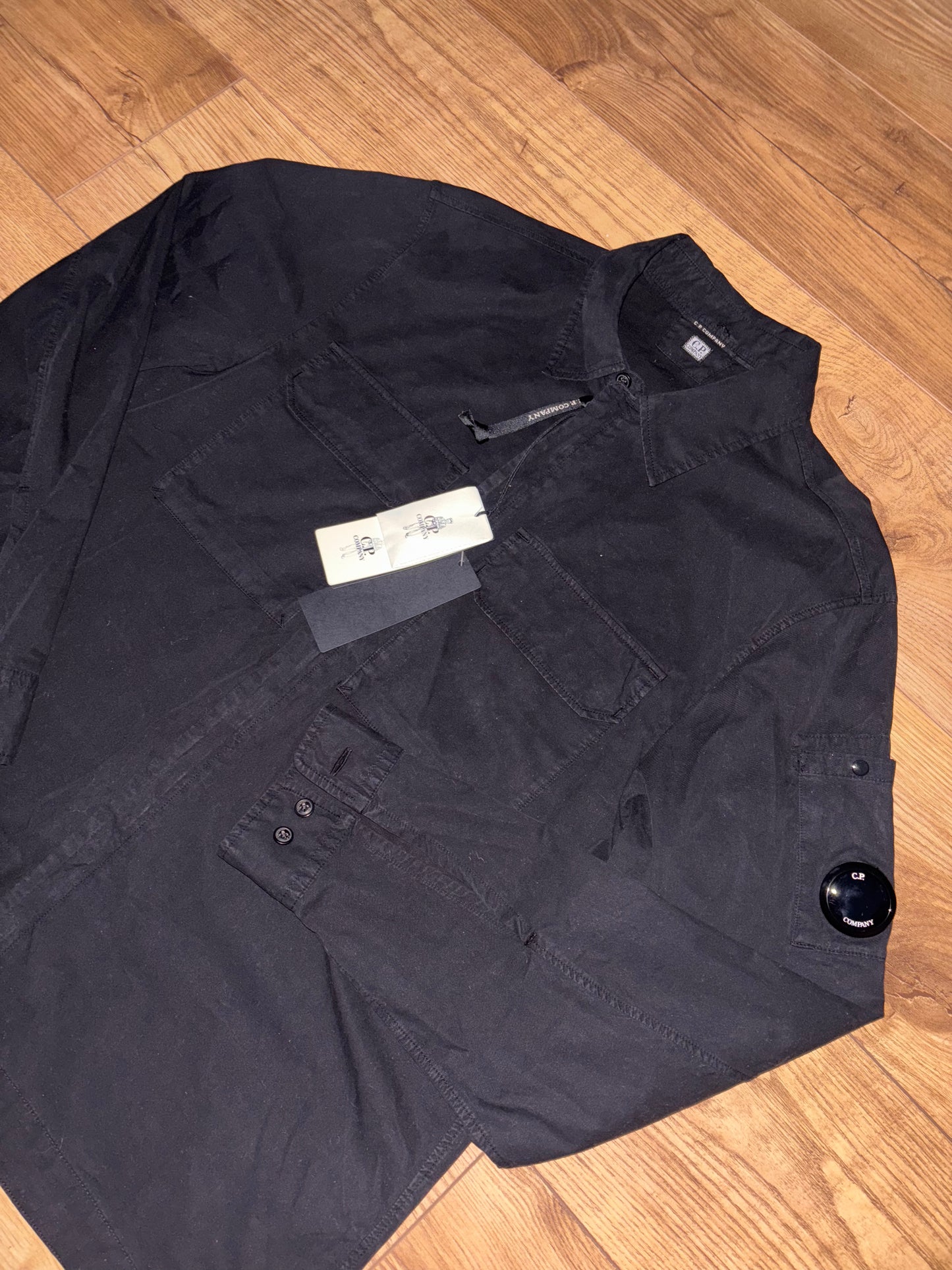 CP company black overshirt. Size Large.
